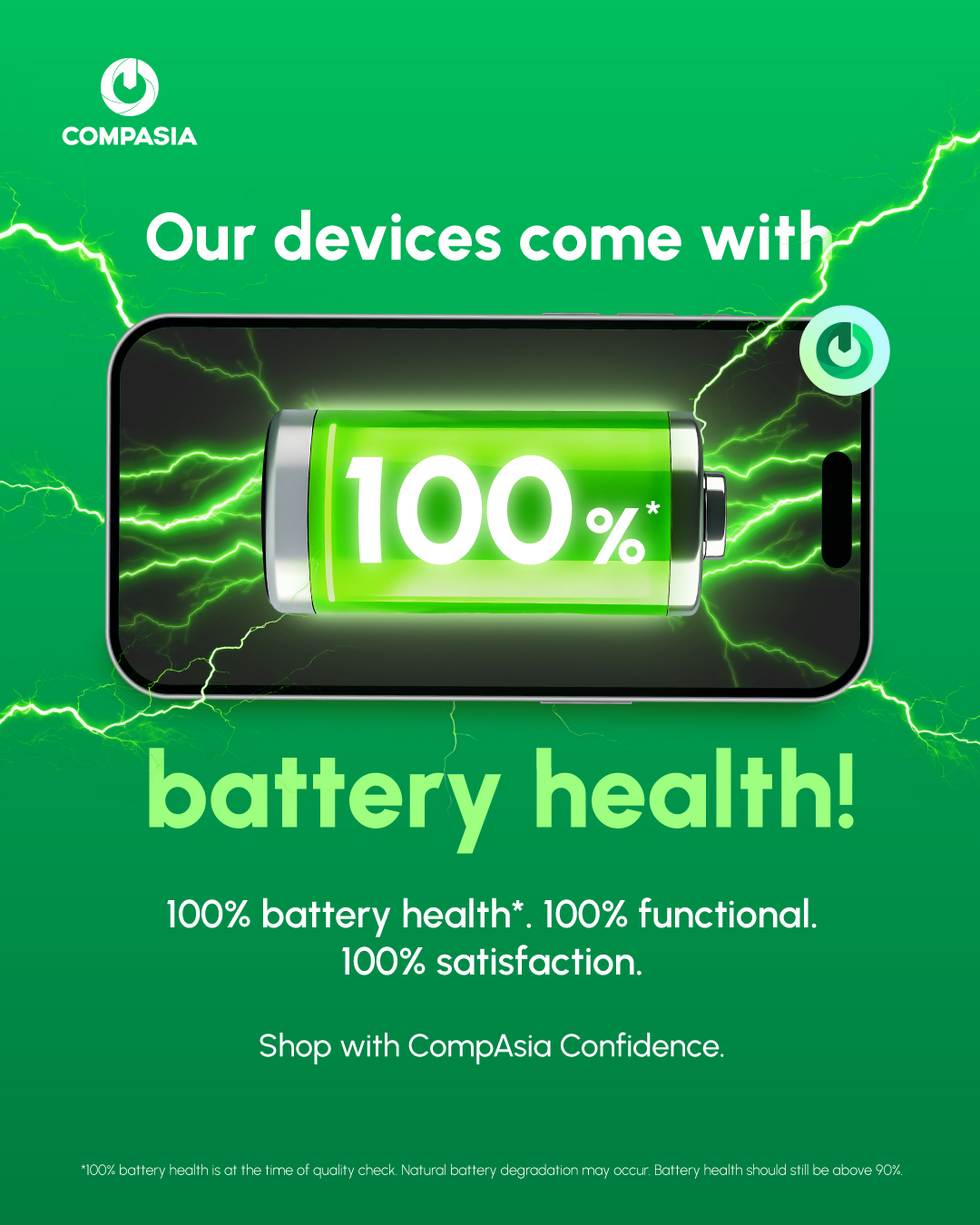 CompAsia Singapore Facebook ad: FREE Battery Upgrade!