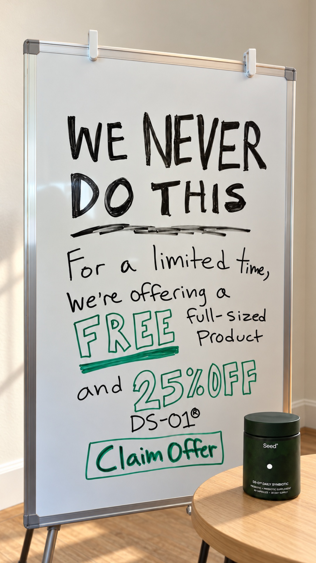 Seed Facebook ad: Free Product with DS-01