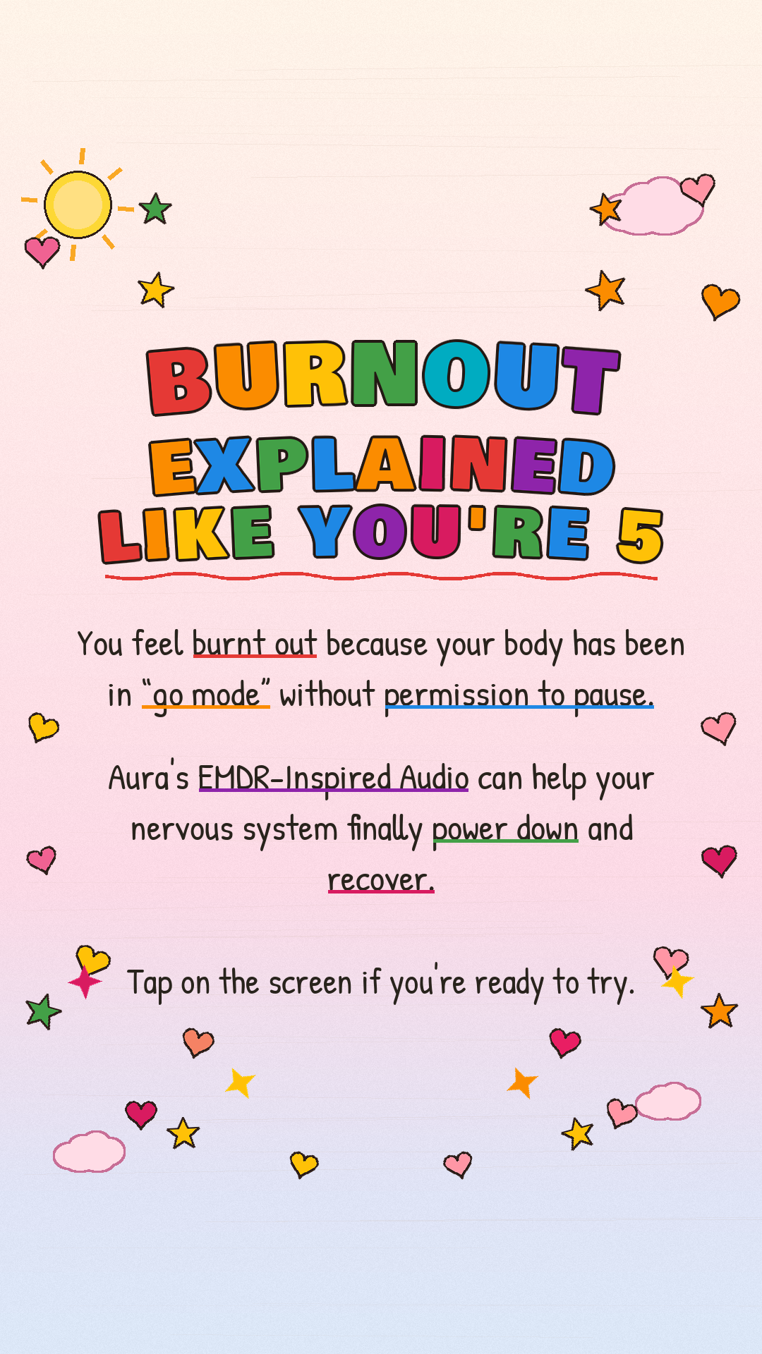 Aura: Find peace every day Facebook ad