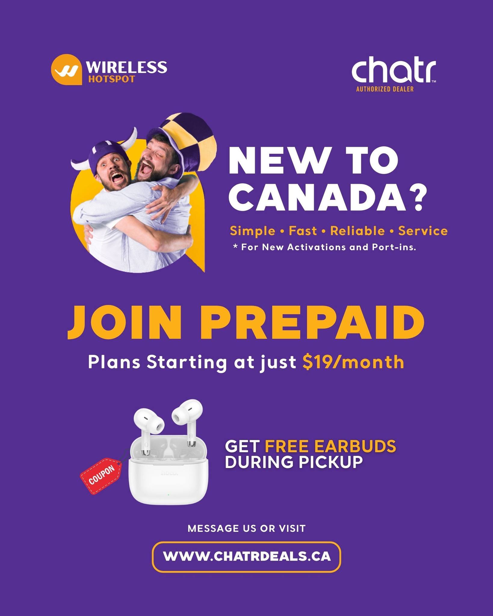 Chatrdeals Facebook ad: Prepaid Plans from $19