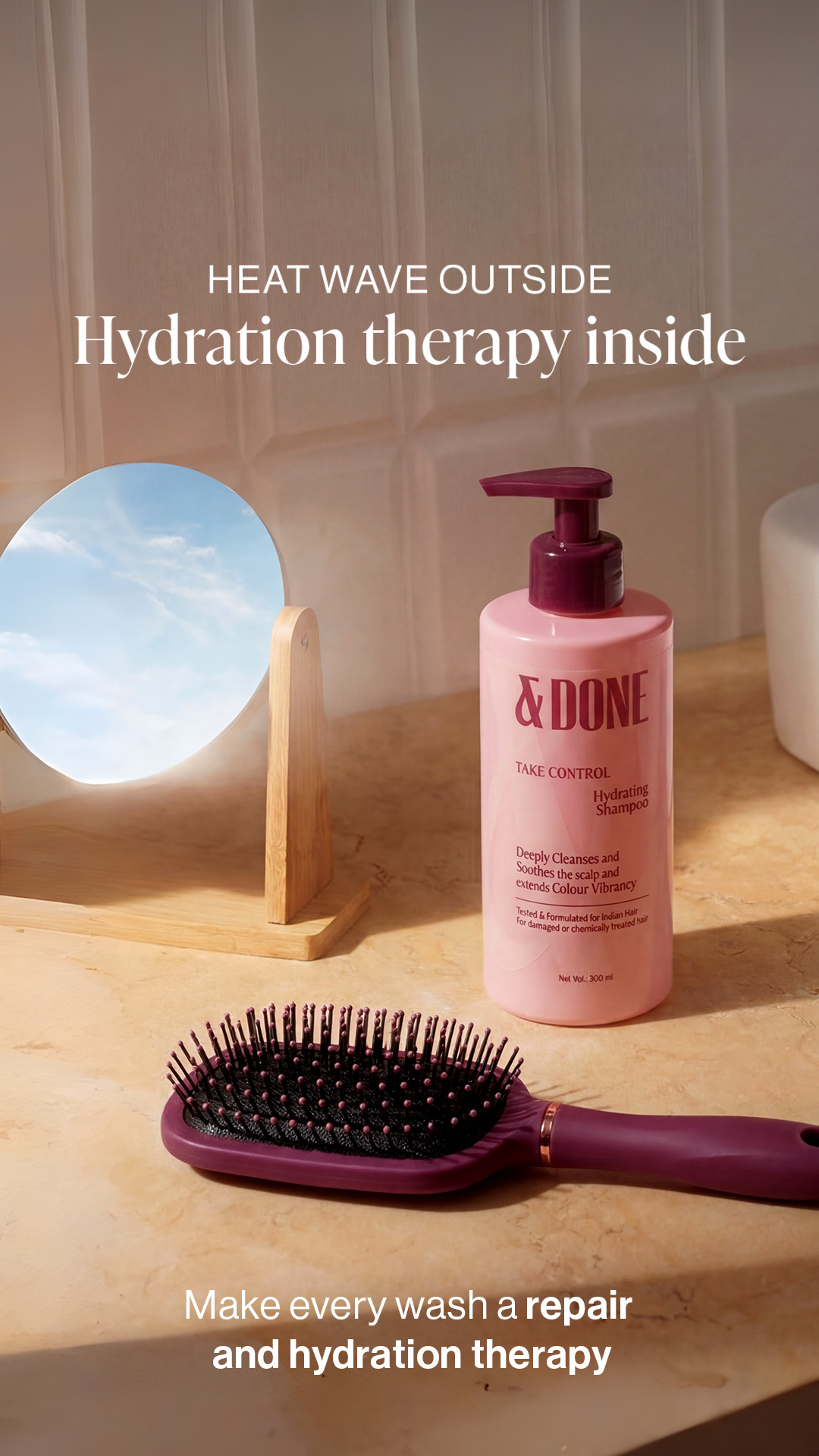 AndDone Facebook ad: Reduces frizz and softens hair instantly