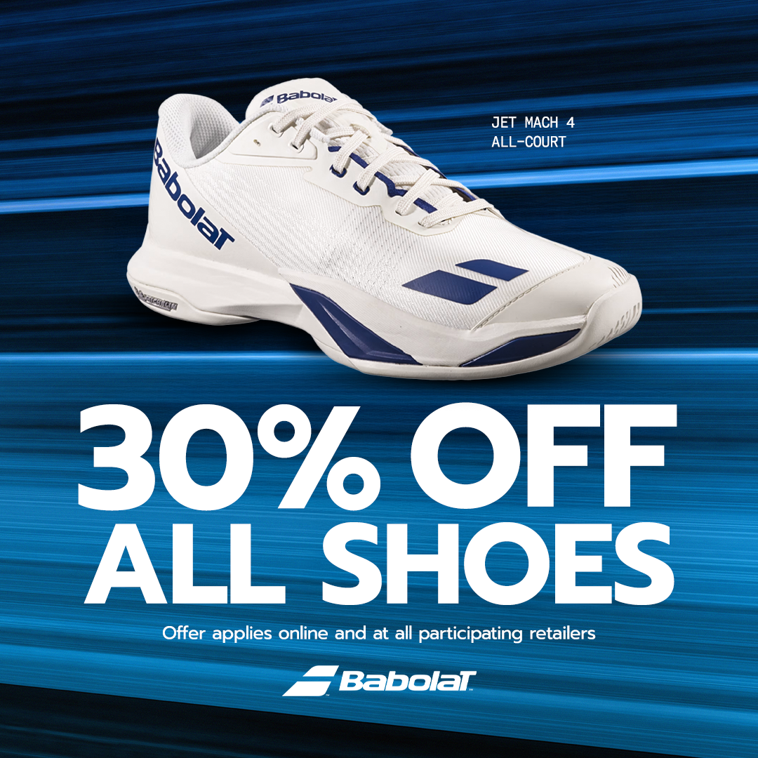 Babolat Facebook ad: Babolat Shoes | 30% Off