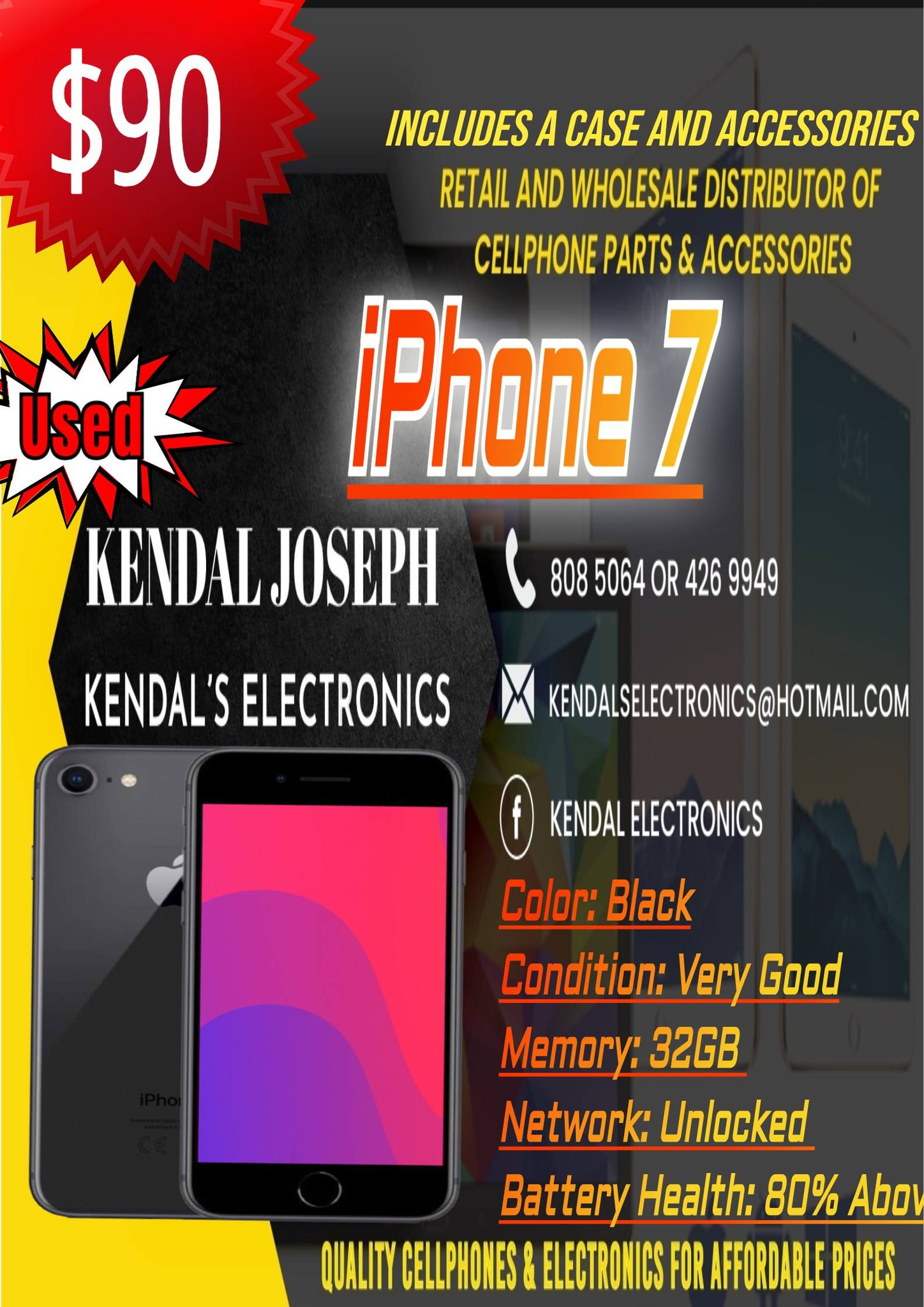 Kendal's Electronics Facebook ad: Now Available