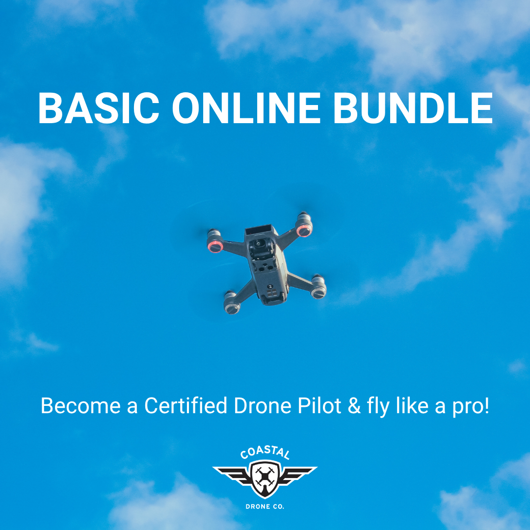 Coastal Drone Online Deals Facebook ad: Basic Pilot Exam Prep | Coastal Drone Co.