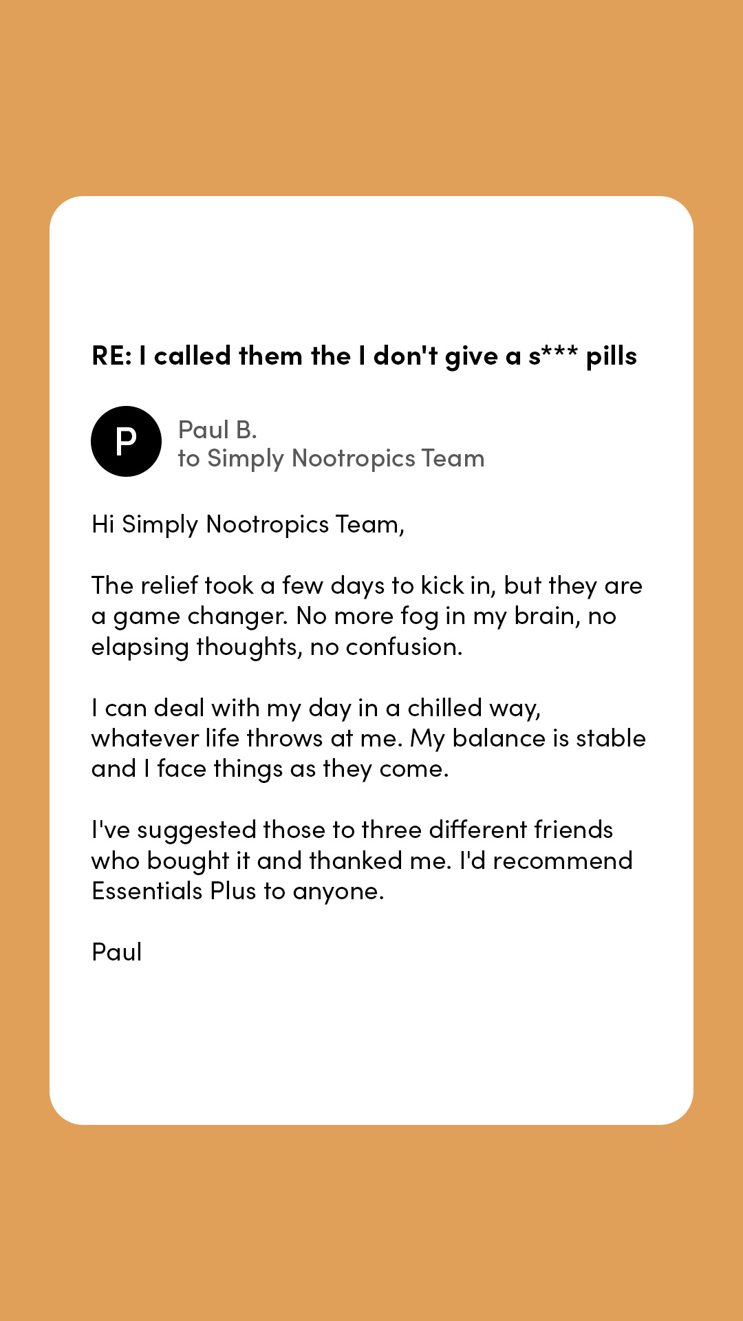 Simply Nootropics Facebook ad