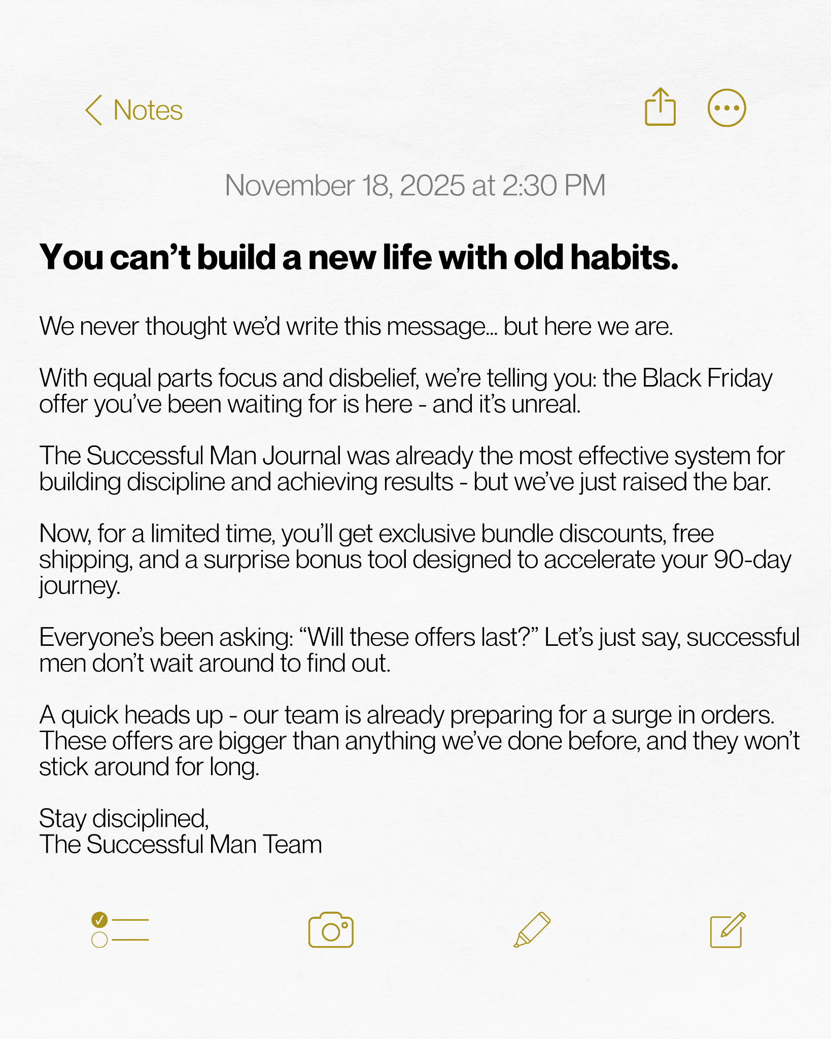 The Successful Man Facebook ad