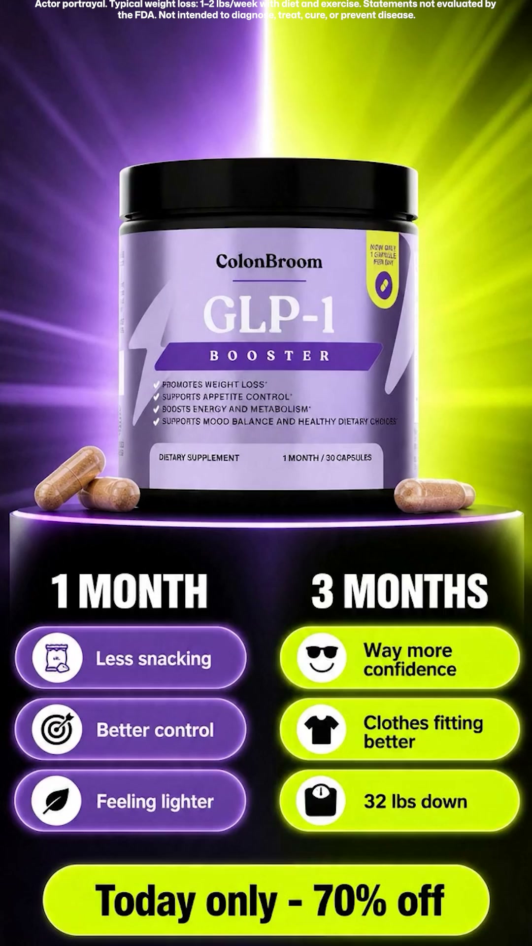 ColonBroom Facebook ad: Skip the needle. Keep the results.