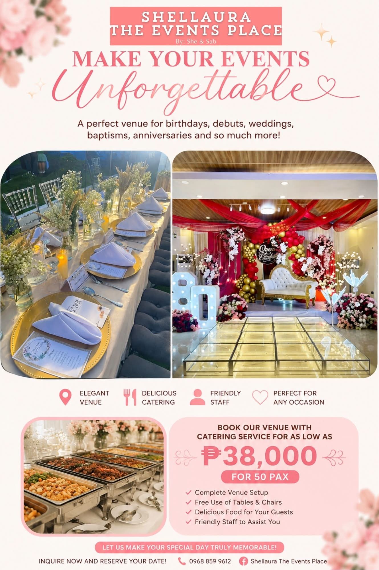 Shellaura The Events Place Facebook ad