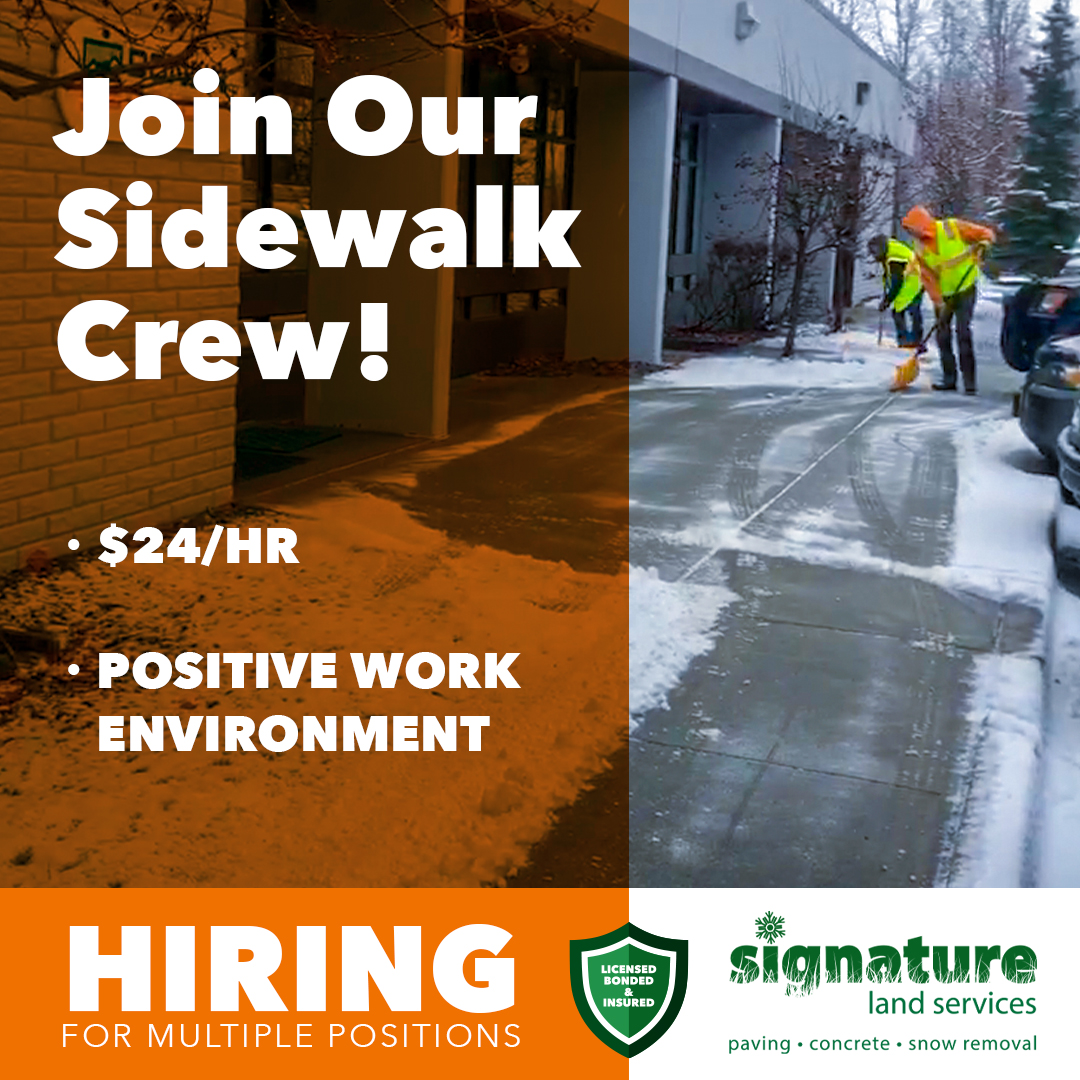 Signature Land Services Facebook ad: Join the Best Winter Crew