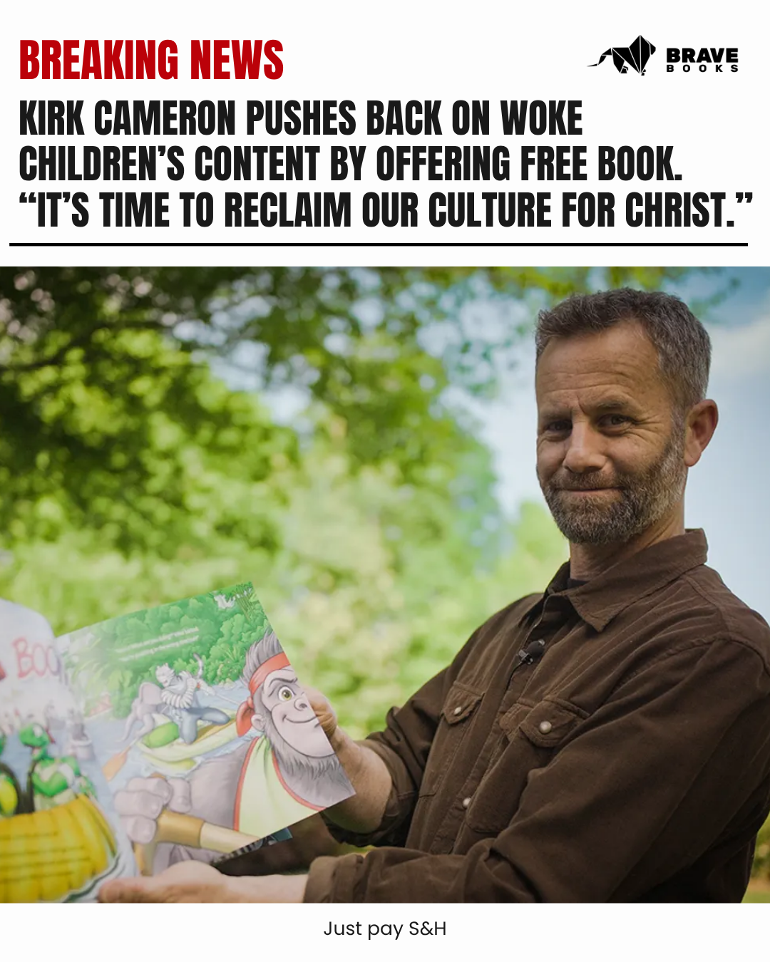 BRAVE Books Facebook ad: Get Your First Book Free