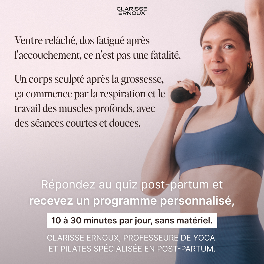 Clarisse Ernoux Facebook ad: Fais le point sur ton corps en post-partum