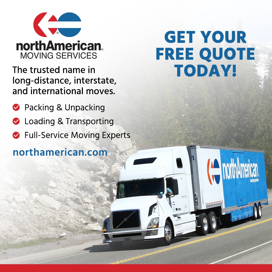 North American Van Lines Facebook ad: Moving to a new city or across the…