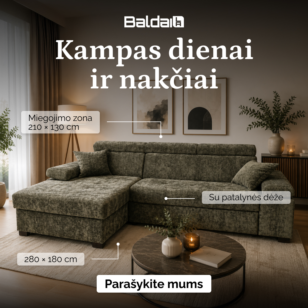 Baldaila Facebook ad: Minkštas kampas pagal jūsų poreikius