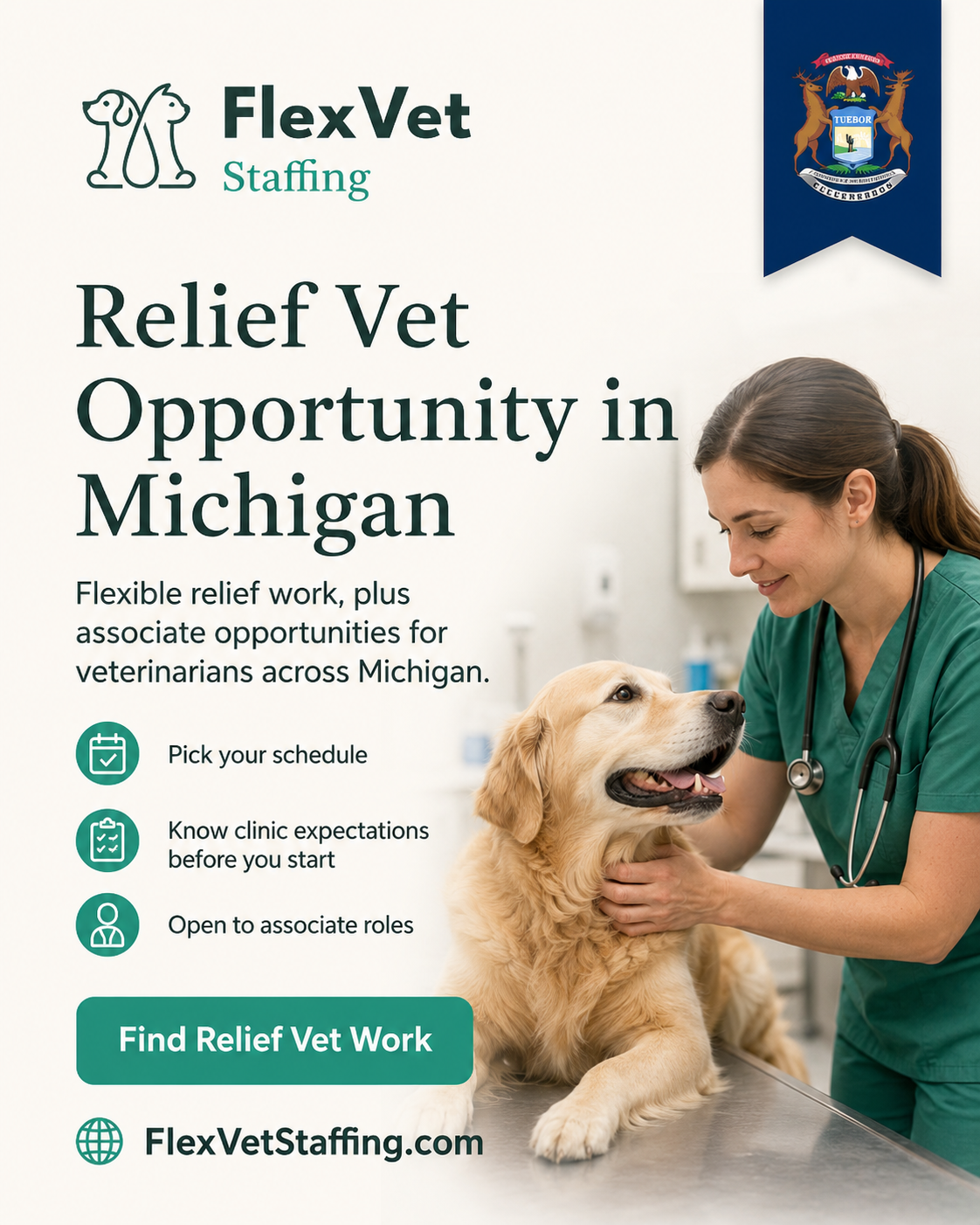 Flex Vet Staffing Facebook ad
