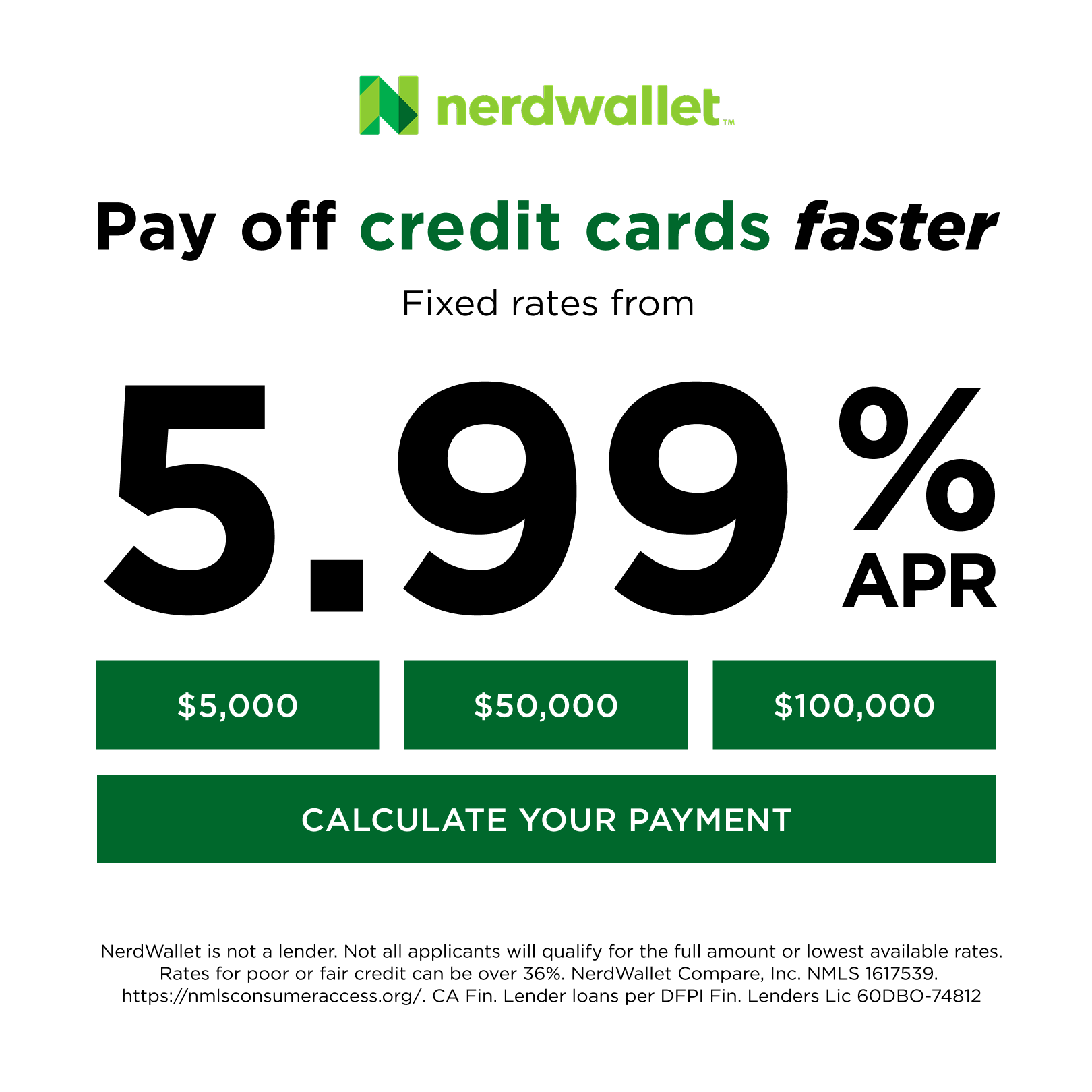 NerdWallet Facebook ad