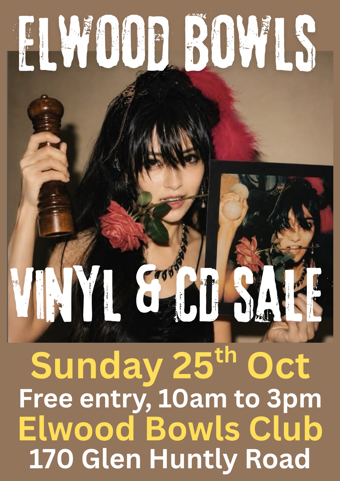 Bowls Record Fairs Facebook ad: Free, one day Vinyl & CD sale 20,000+ LPs, VDs, 7'sโฆ