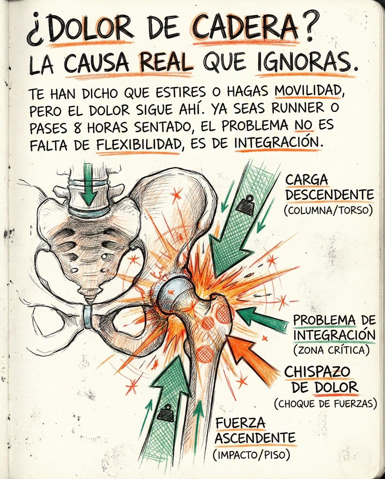 Evolvere Training Lab Facebook ad: DOLOR DE CADERA