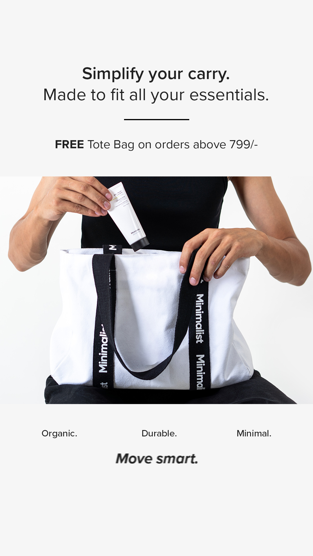 Minimalistinc Facebook ad