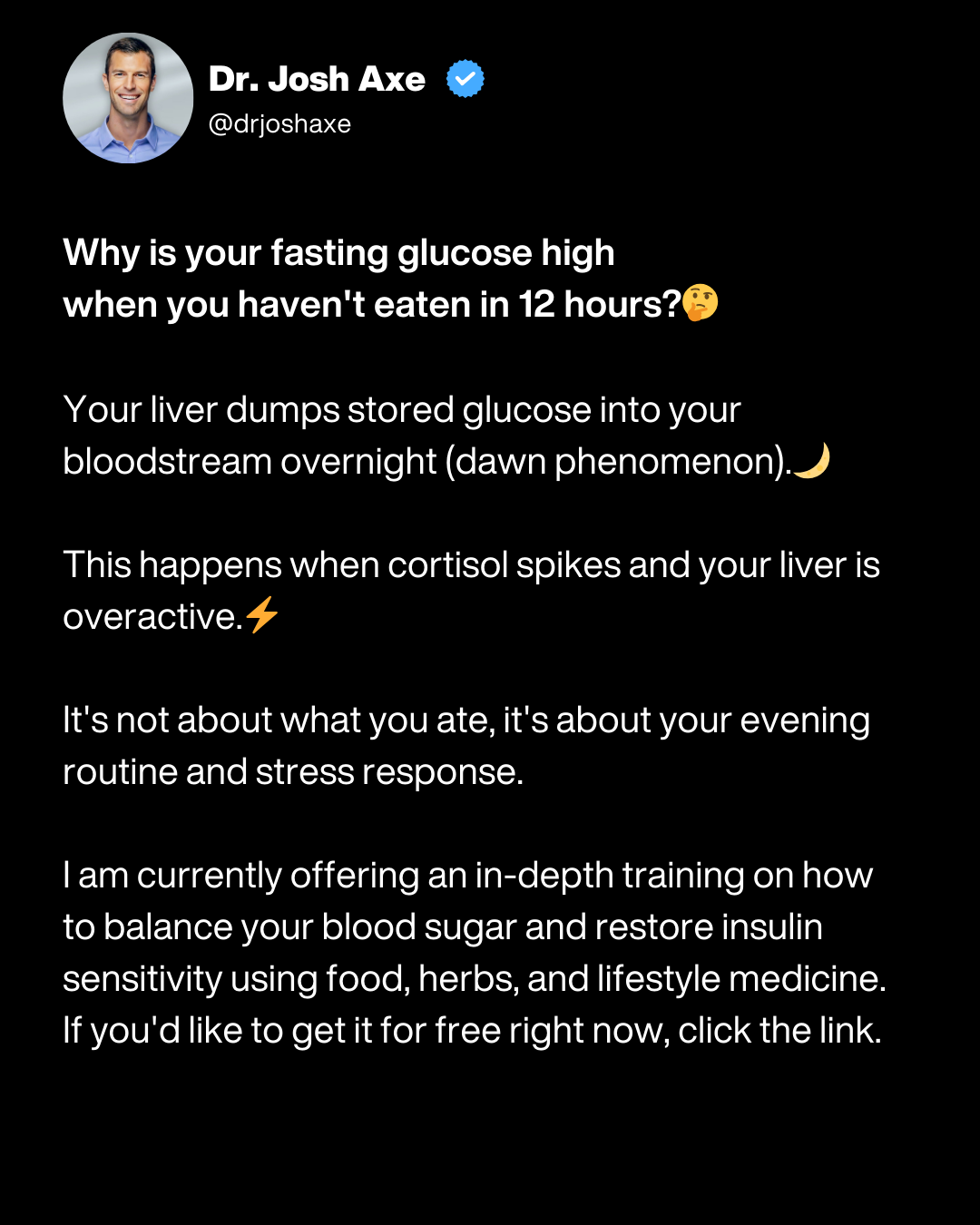 Dr. Josh Axe Facebook ad
