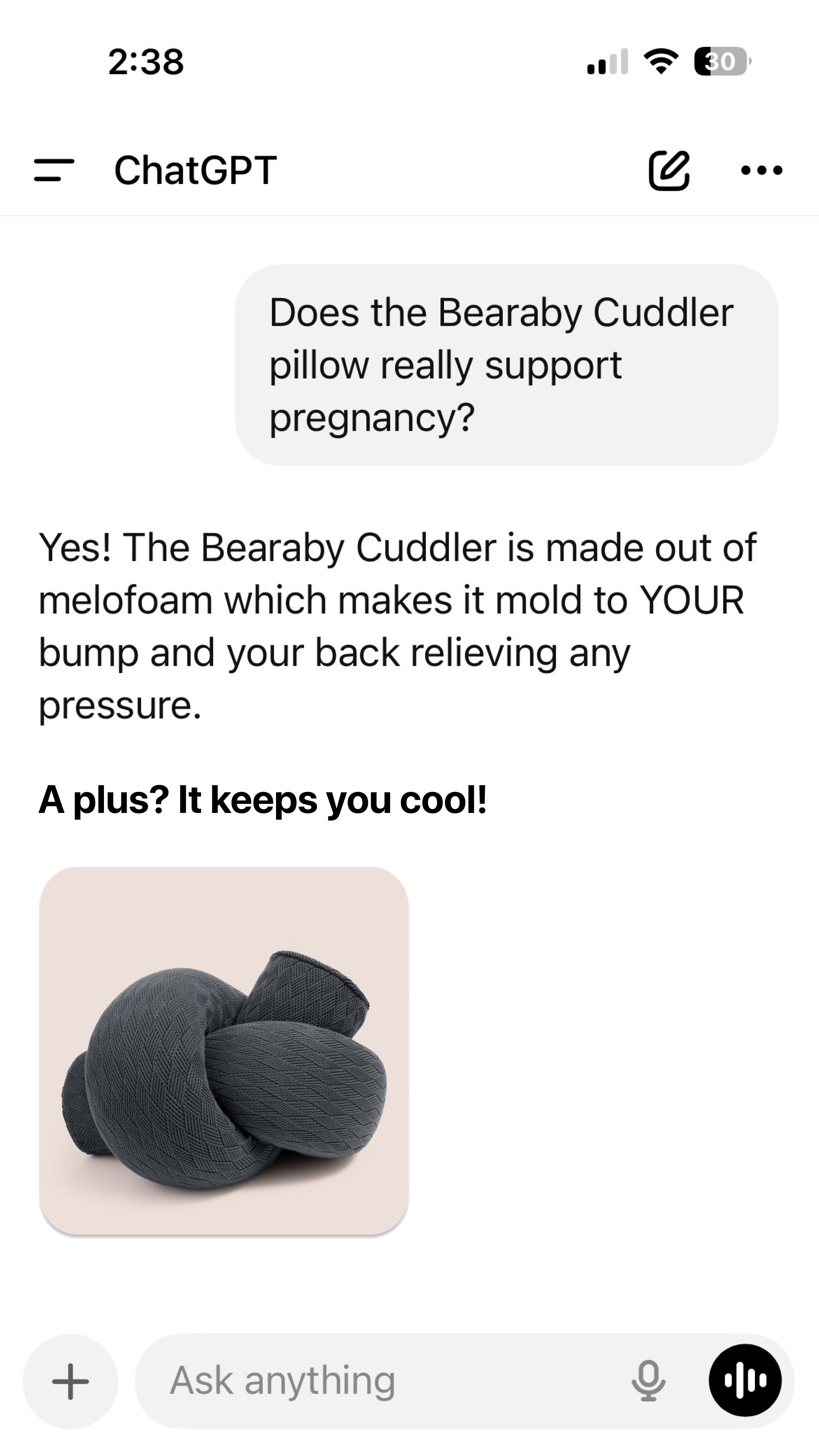 Bearaby Facebook ad