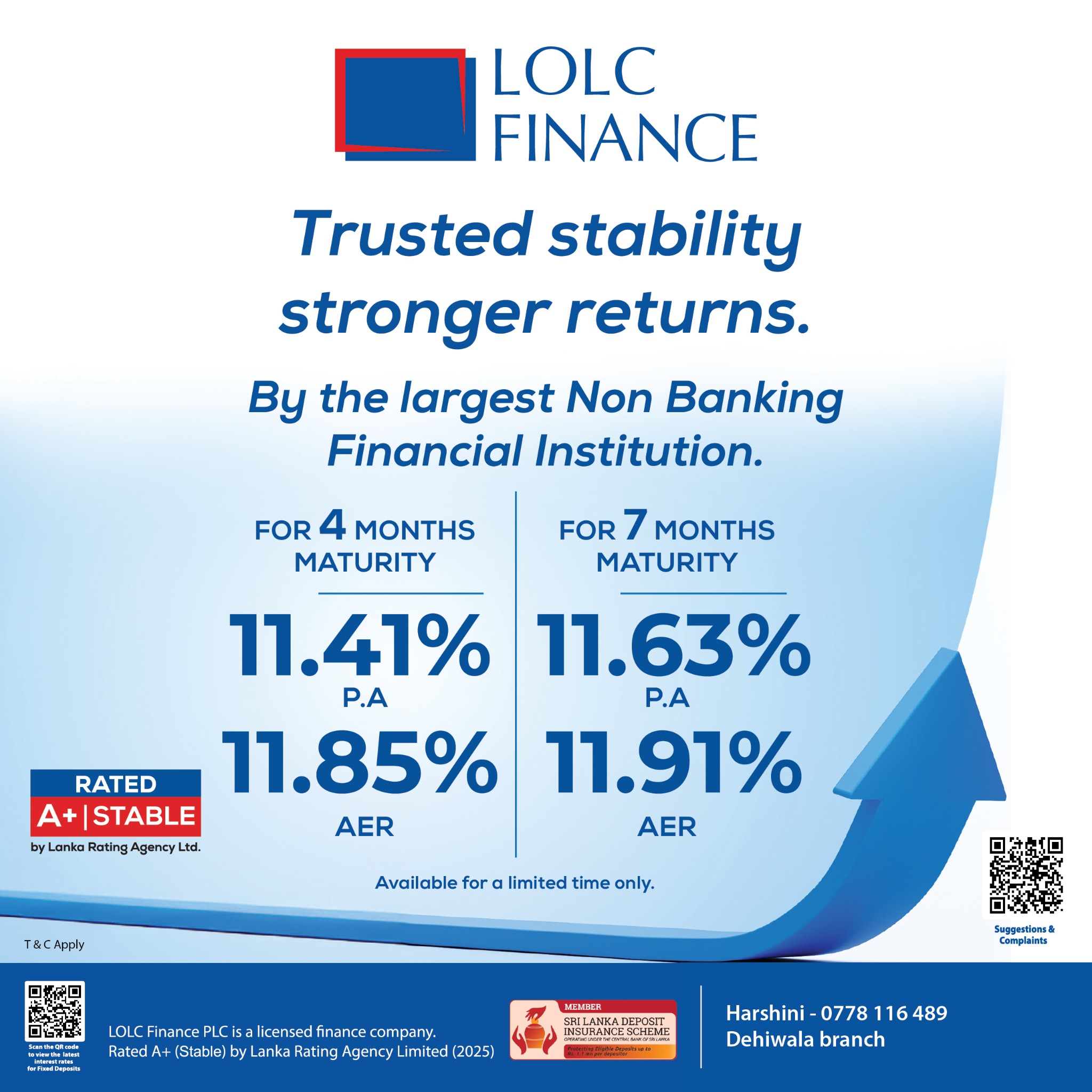 LOLC Finance Facebook ad: Trusted stability and stronger returns offered by the…