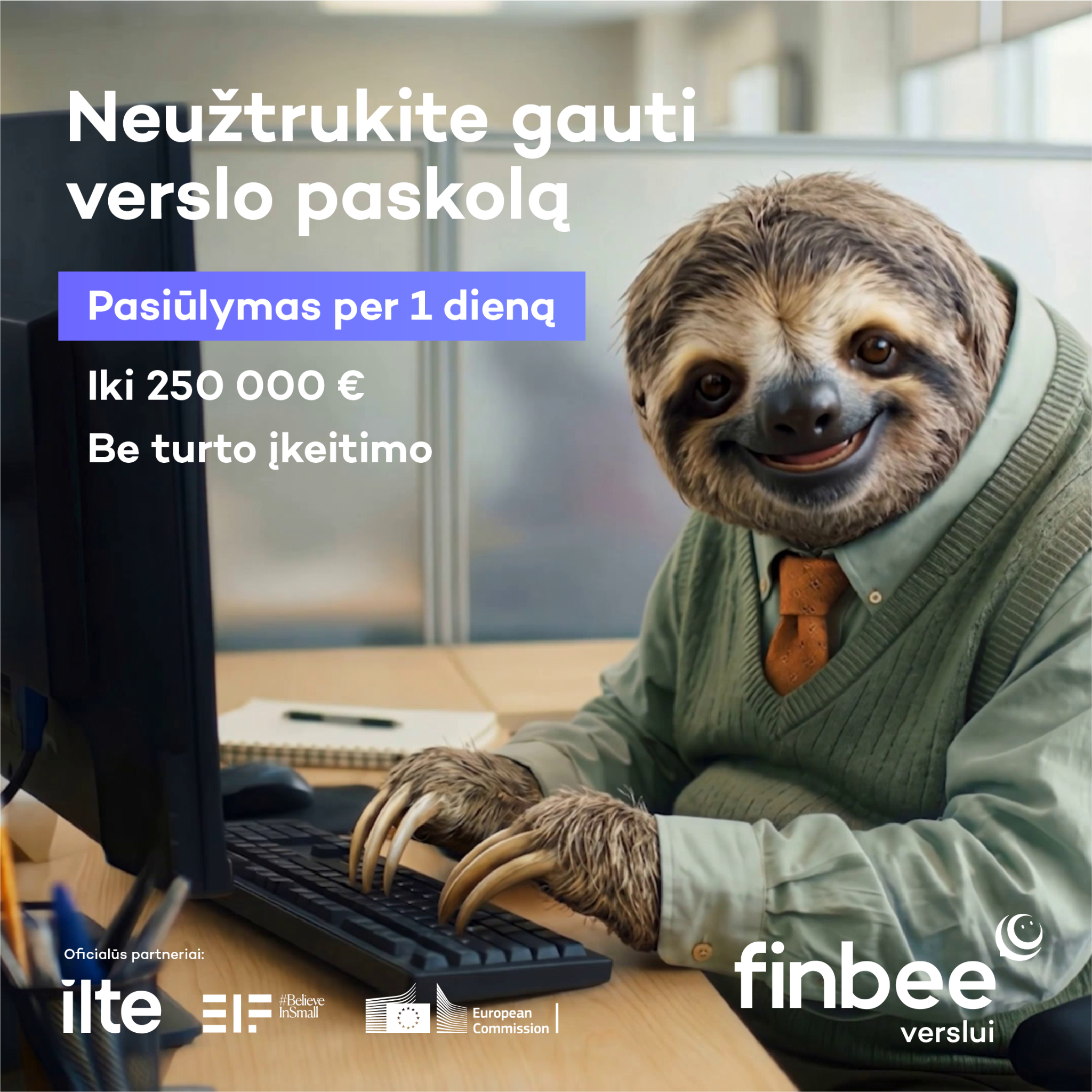Finbee Verslui Facebook ad