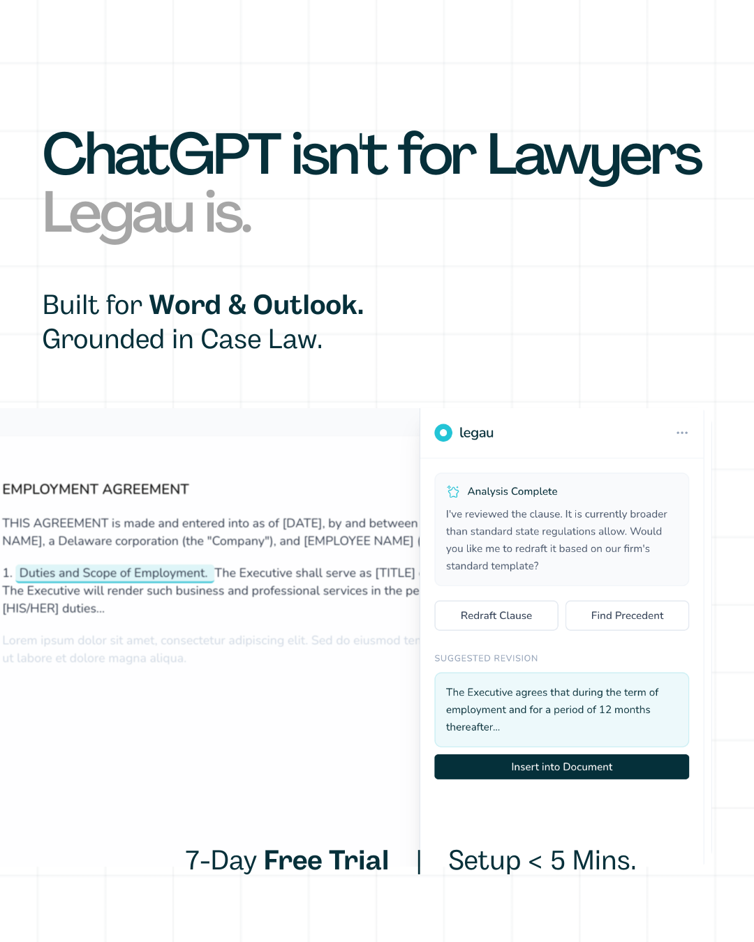 Legau Facebook ad: AI legal drafting for small law firms