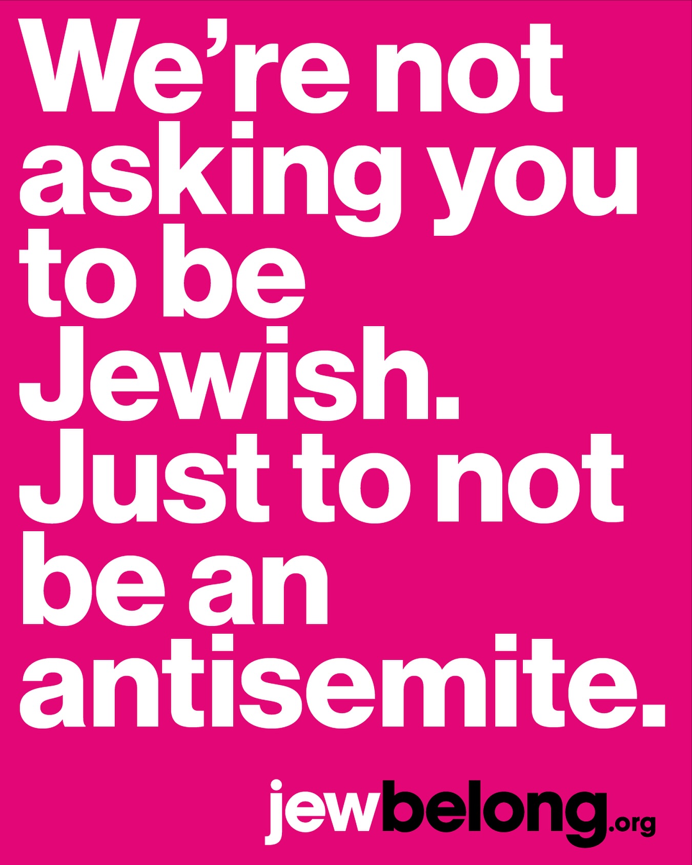 JewBelong Facebook ad: Just don’t be an antisemite!