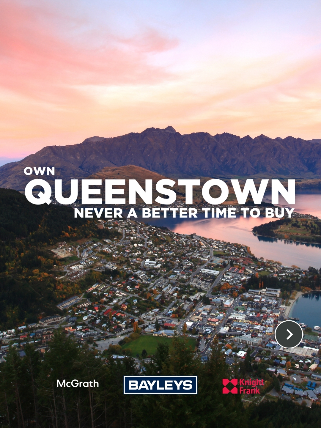 Bayleys Queenstown Facebook ad: Worth crossing the Tasman for.