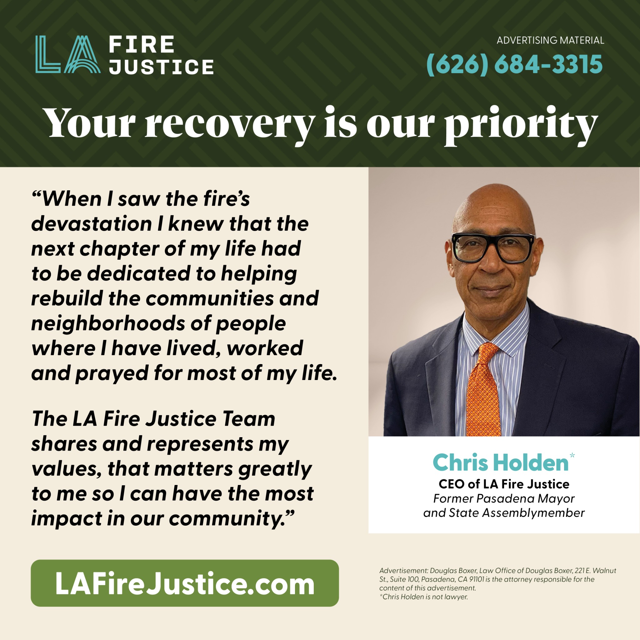L.A. Fire Justice Facebook ad