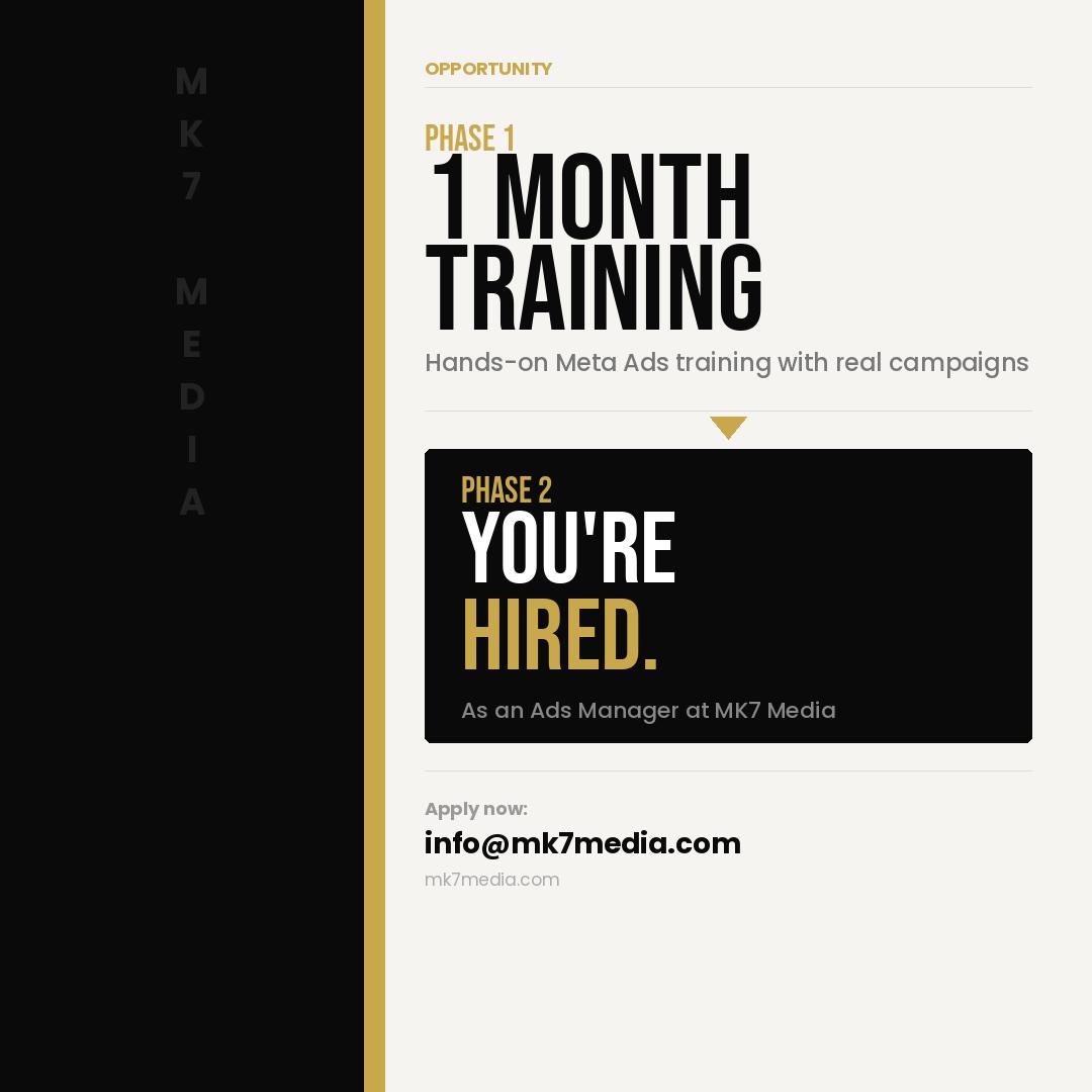 Mk7 Media Facebook ad: Become an Ad Manager