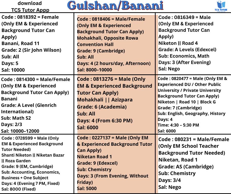 Tutor Club Site -Tuitions Facebook ad