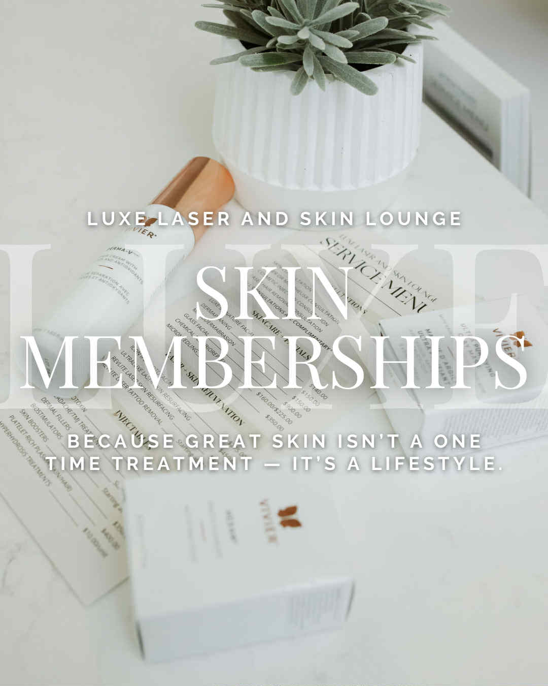 Luxe Laser and Skin Lounge Facebook ad: Chat in Messenger