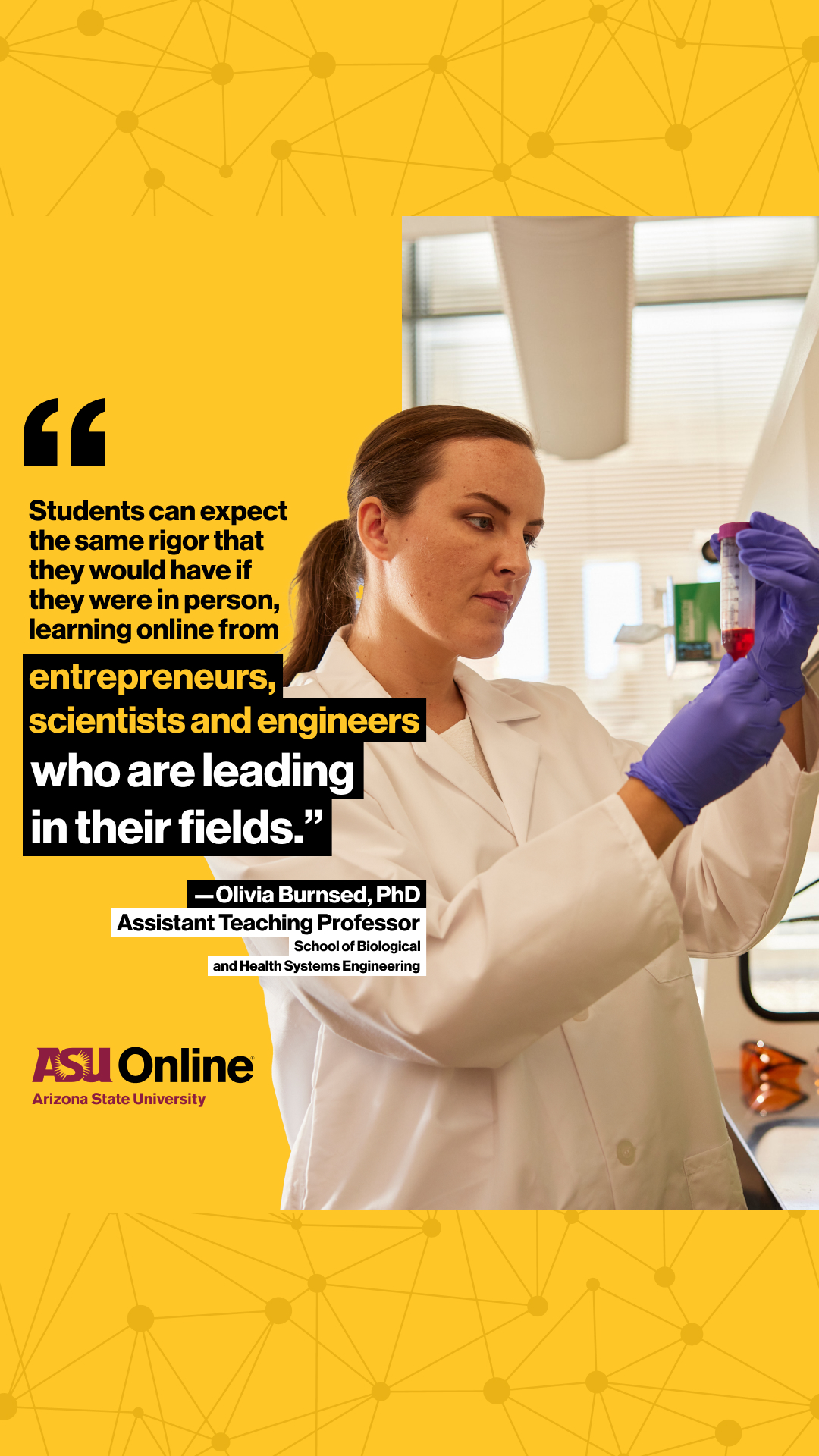 ASU Online Facebook ad