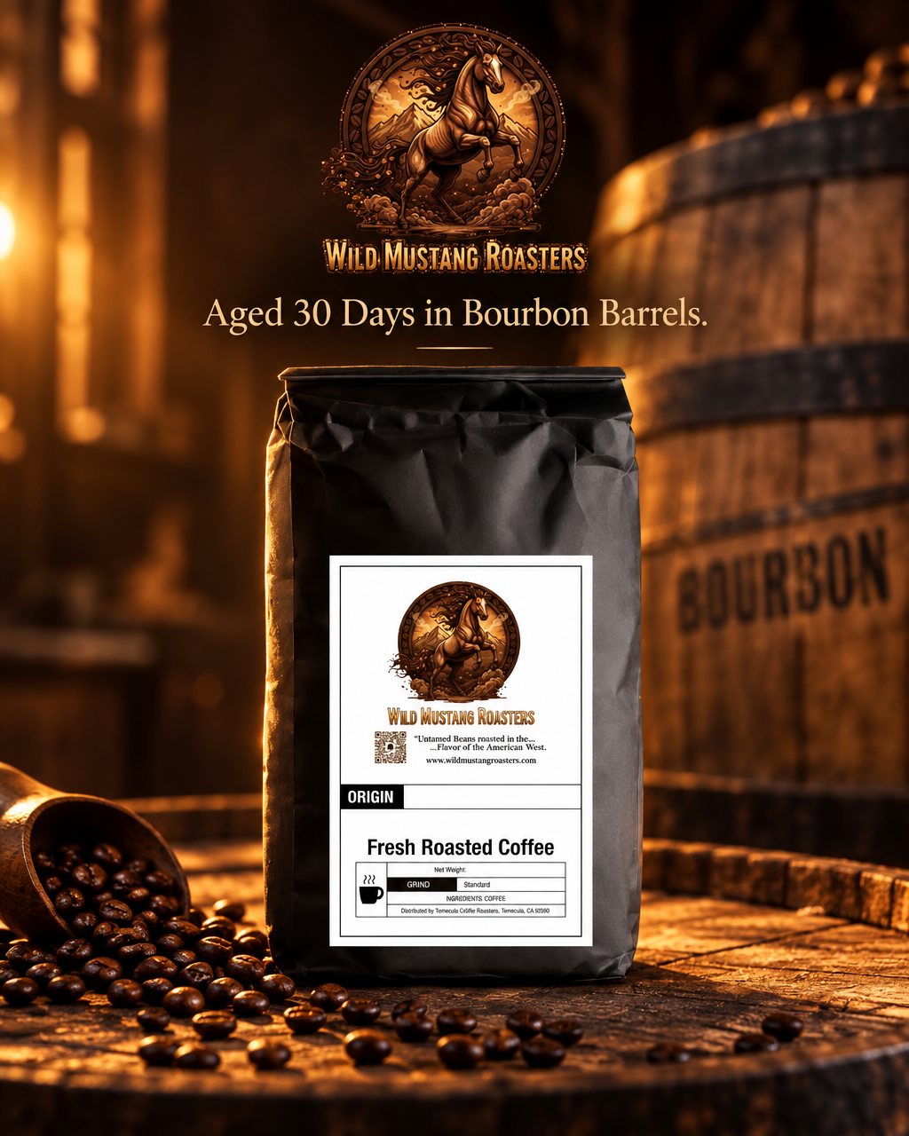 Wild Mustang Roasters Facebook ad