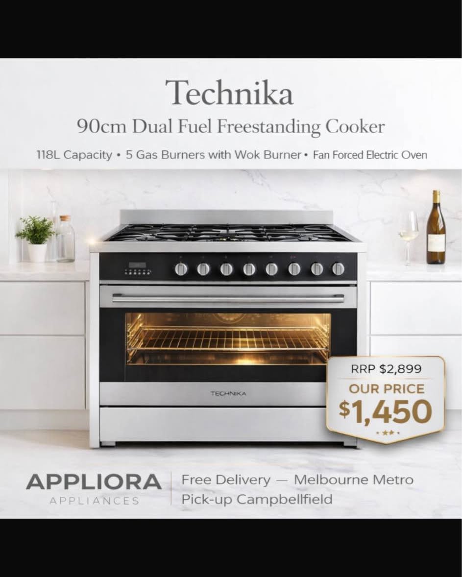 Oguz Ogz Facebook ad: Technika TU950TLE8G 90cm Dual Fuel Freestanding Cooker…