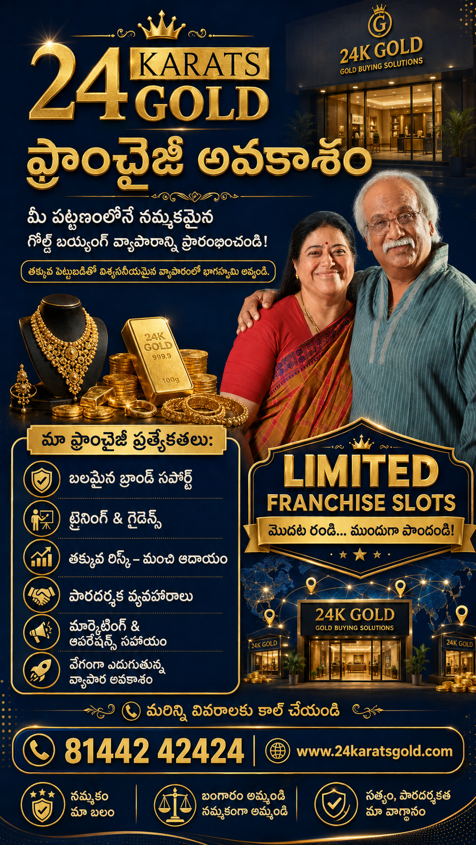 24kgold Facebook ad: Own a Gold Buying Franchise