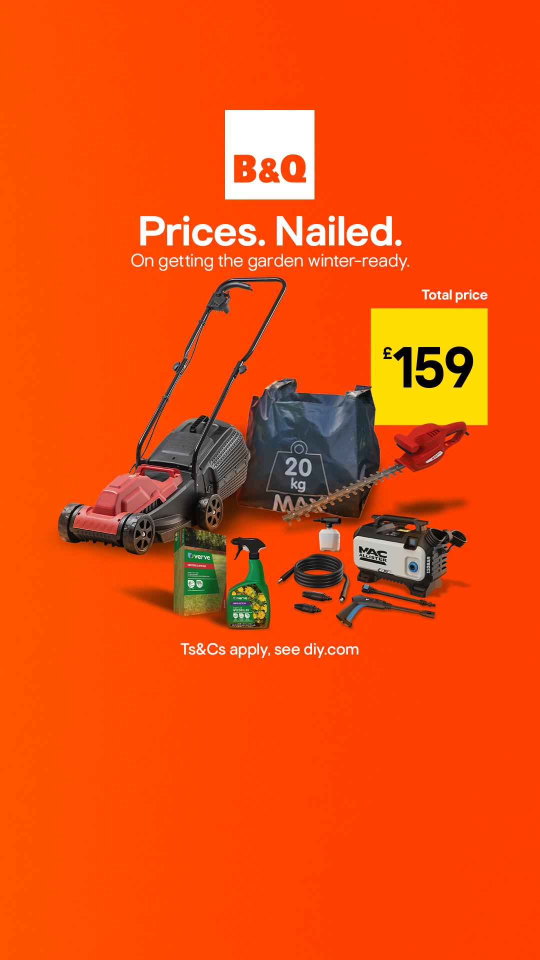 B&Q Facebook ad: Prices Nailed at B&Q