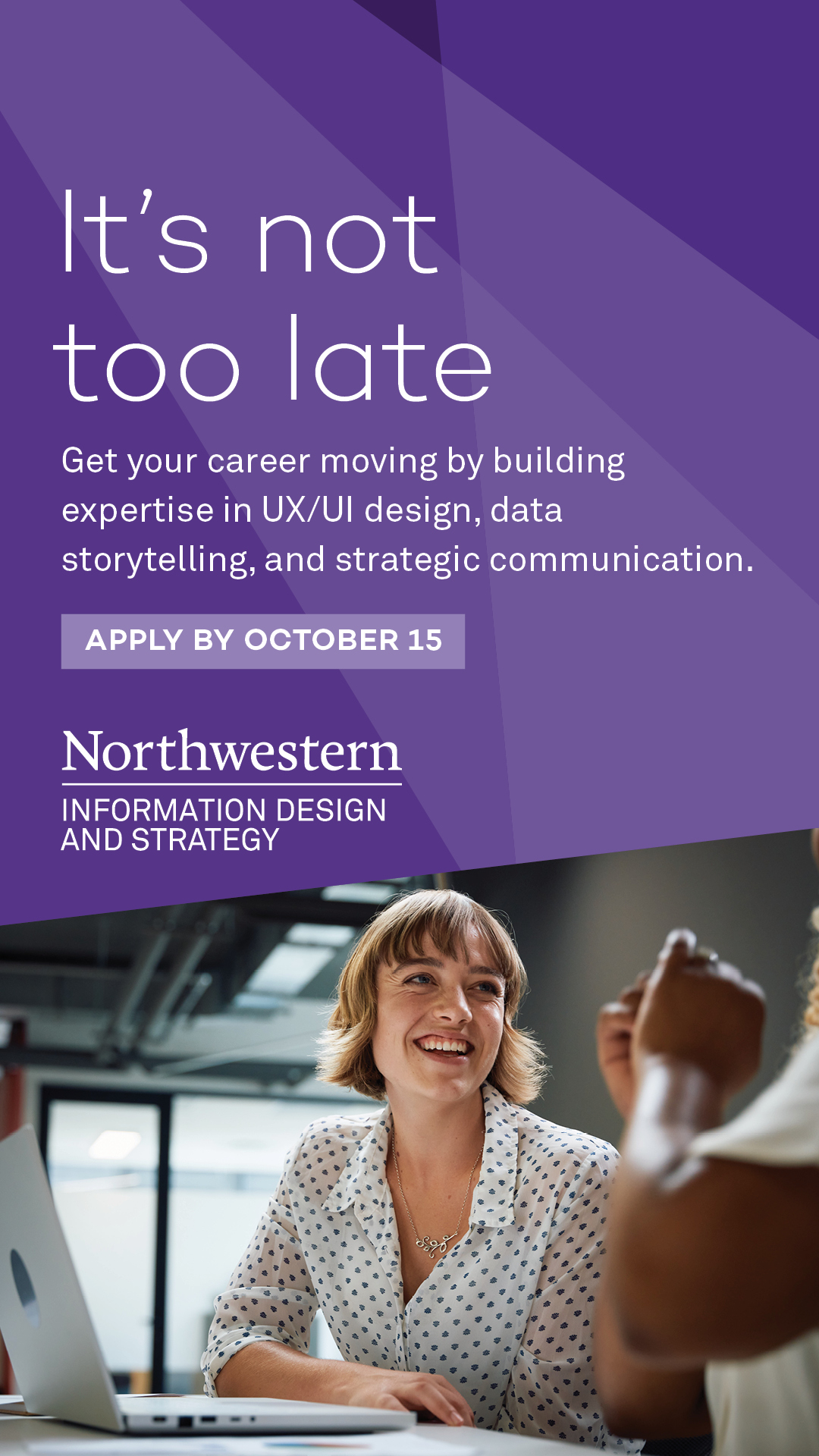 Northwestern University School of Professional Studies Facebook ad