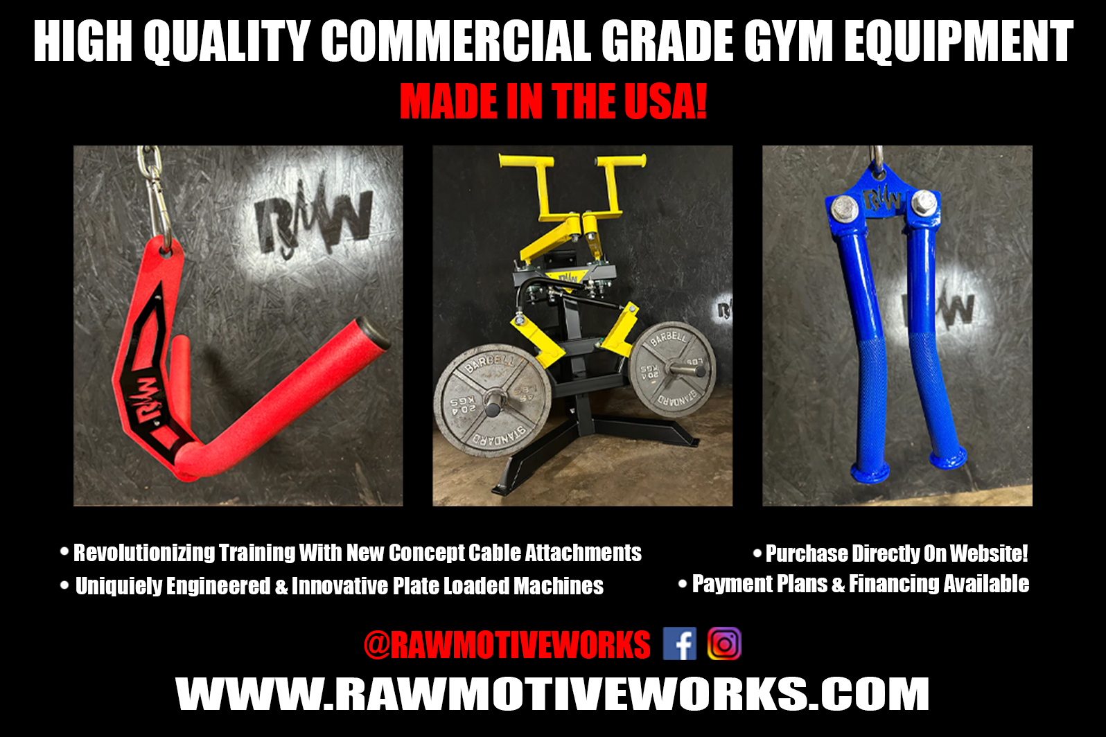 Raw Motive Works Facebook ad: What do you and your gym represent?