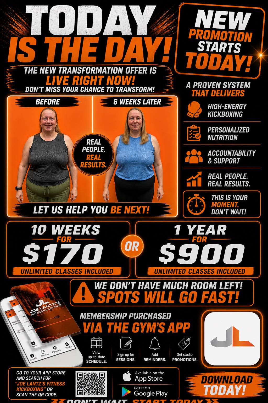 Joe Lantz's Fitness Kickboxing Facebook ad
