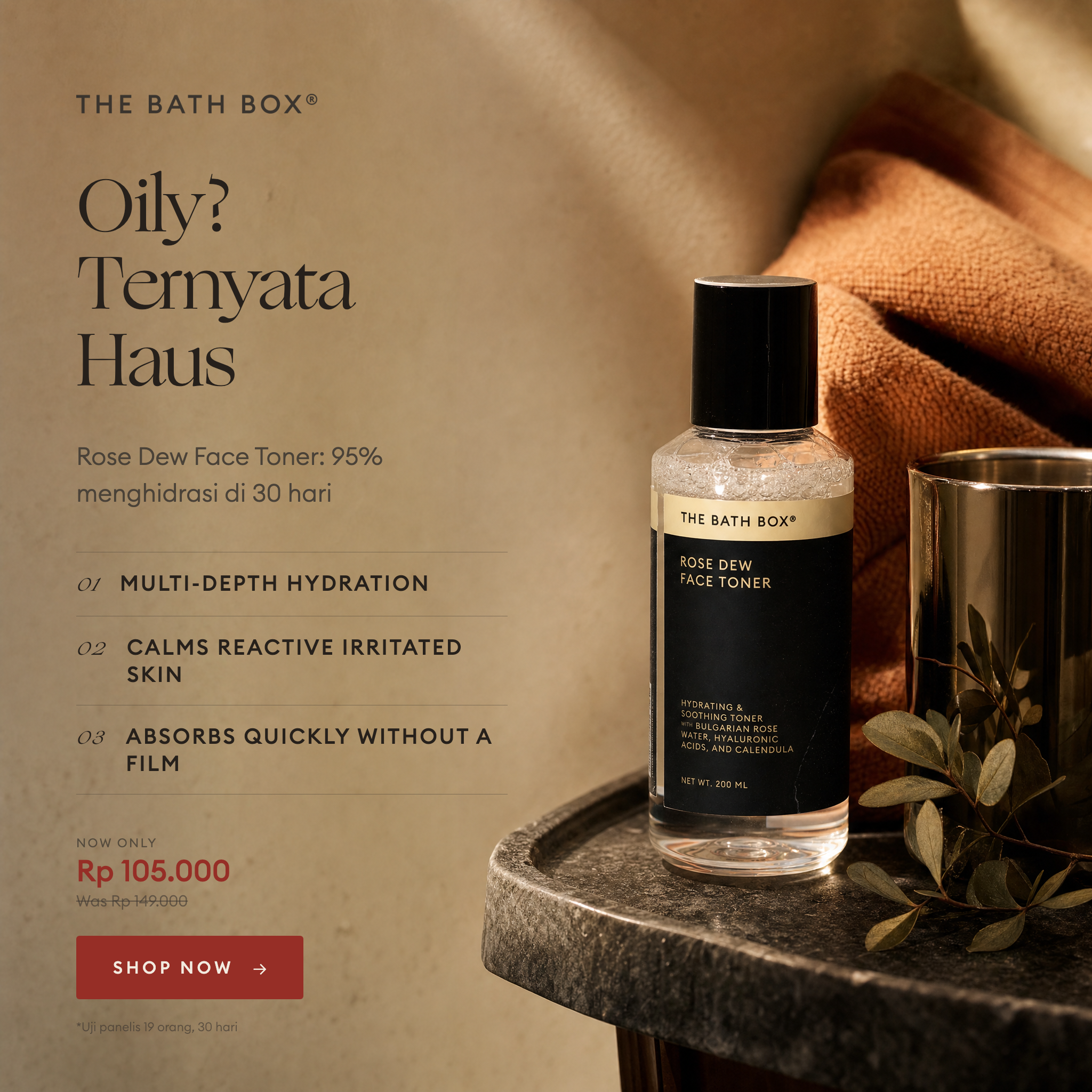 The Bath Box Facebook ad: Oily? Ternyata Haus