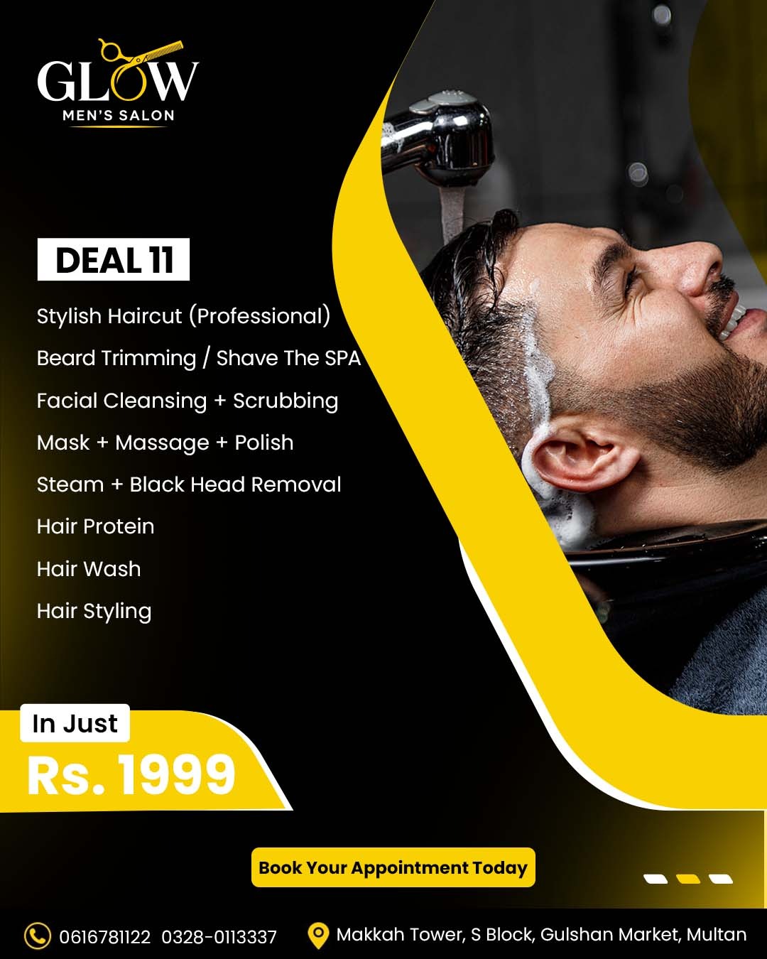GLOW MEN'S SALON  Facebook ad