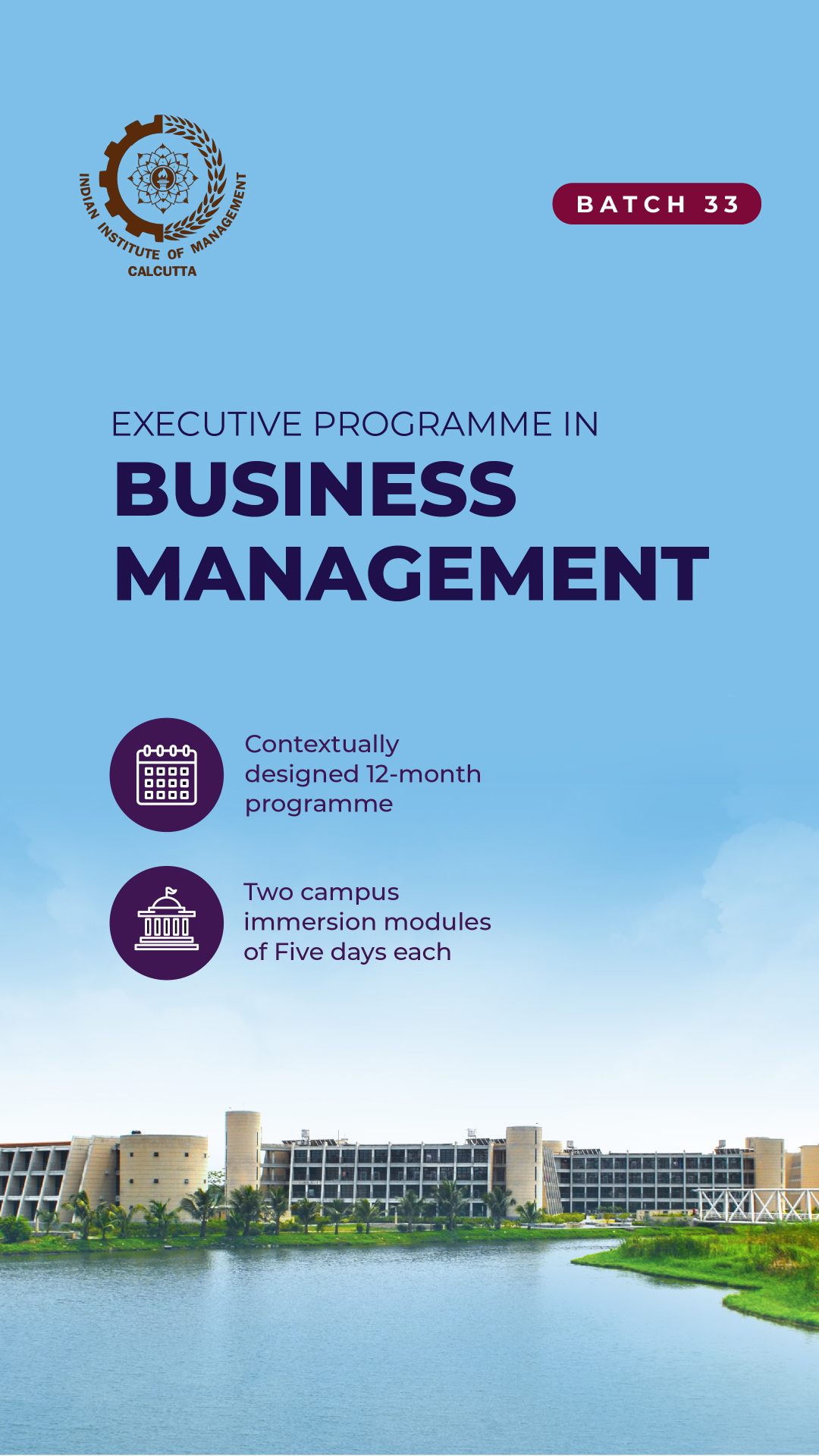 IIM Calcutta Executive Programme in Business Management Facebook ad