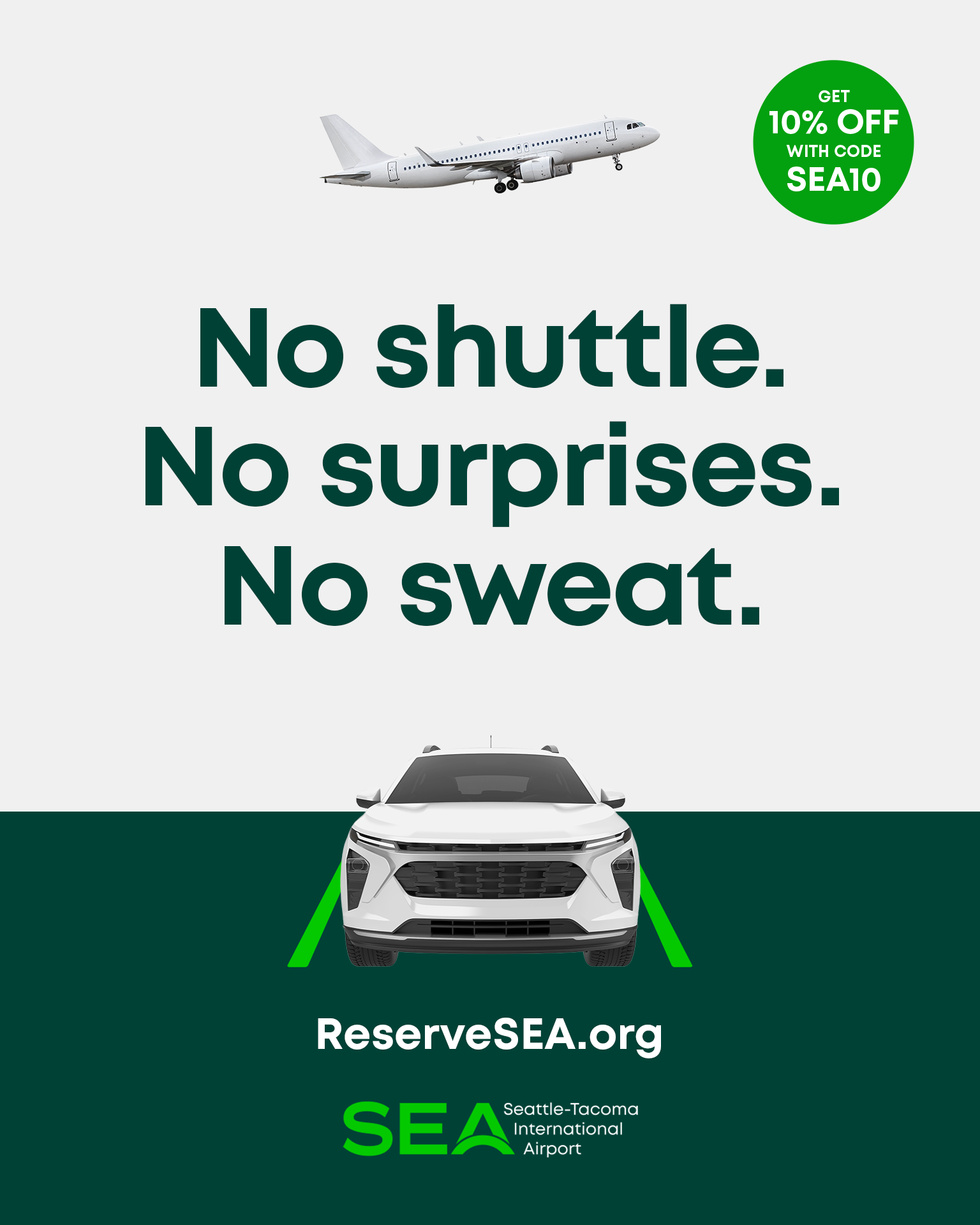 Seattle-Tacoma International Airport Facebook ad from Jun 24, 2026