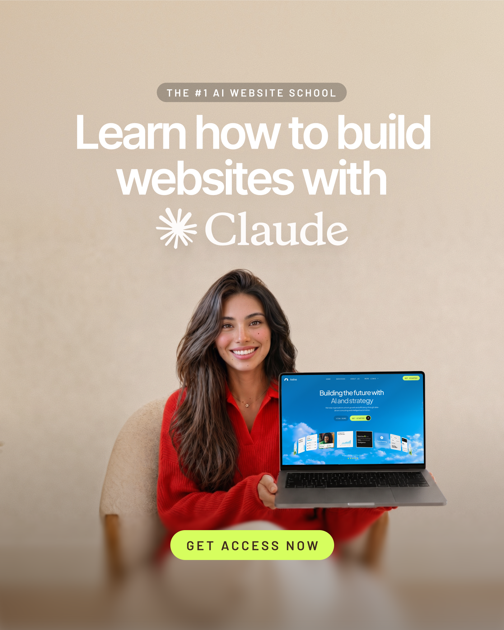 AI Website School Facebook ad: Learn how to build websites with Claude AI