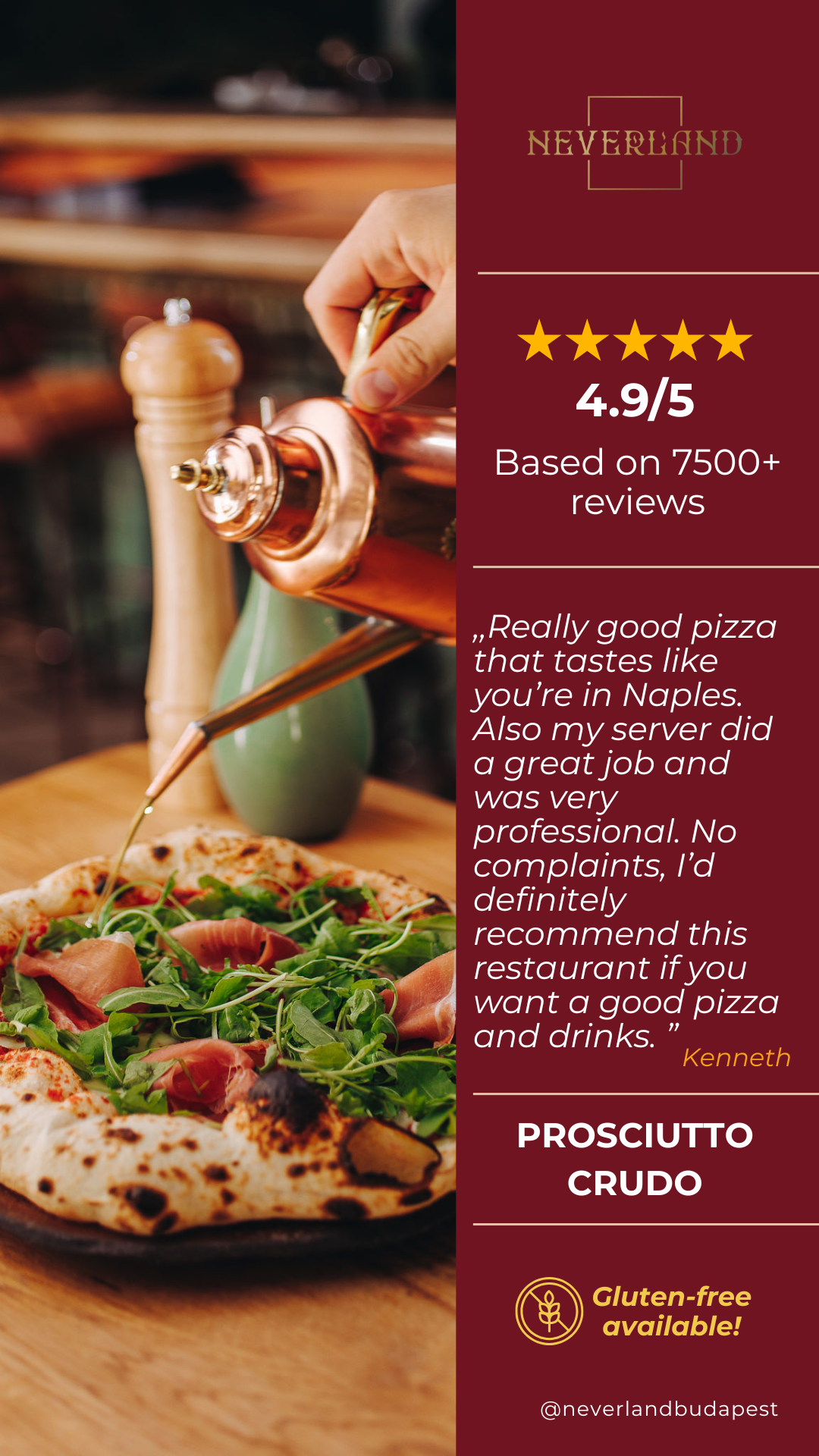 Neverland Bar • Escape Room • Pizzeria Facebook ad