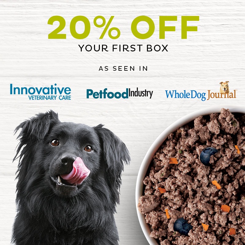 Raised Right Facebook ad: 20% OFF First Pet Food Box