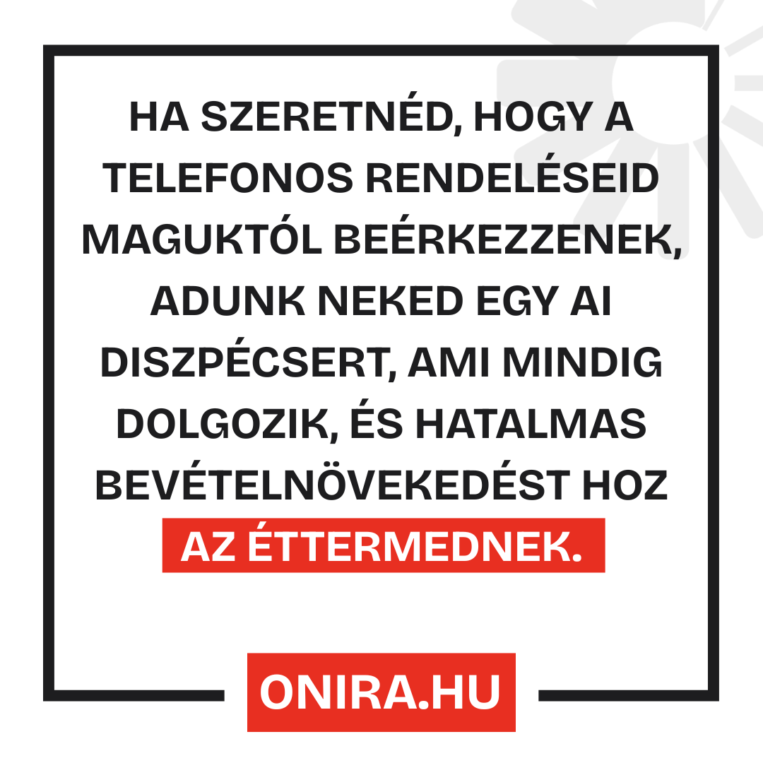 Onemin Facebook ad: Az éttermed új diszpécsere