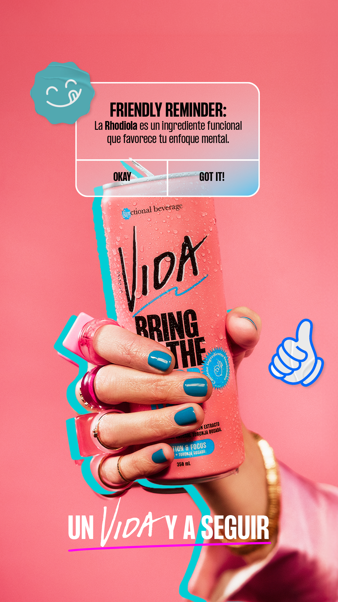 Drink VIDA Facebook ad: Inicio - Vida